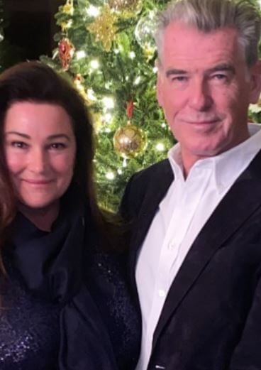 Pierce Brosnan with his wife 